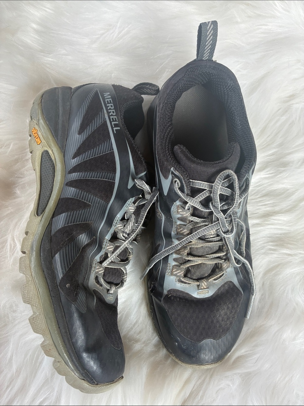 Merrell Black and Gray Trail Sneakers